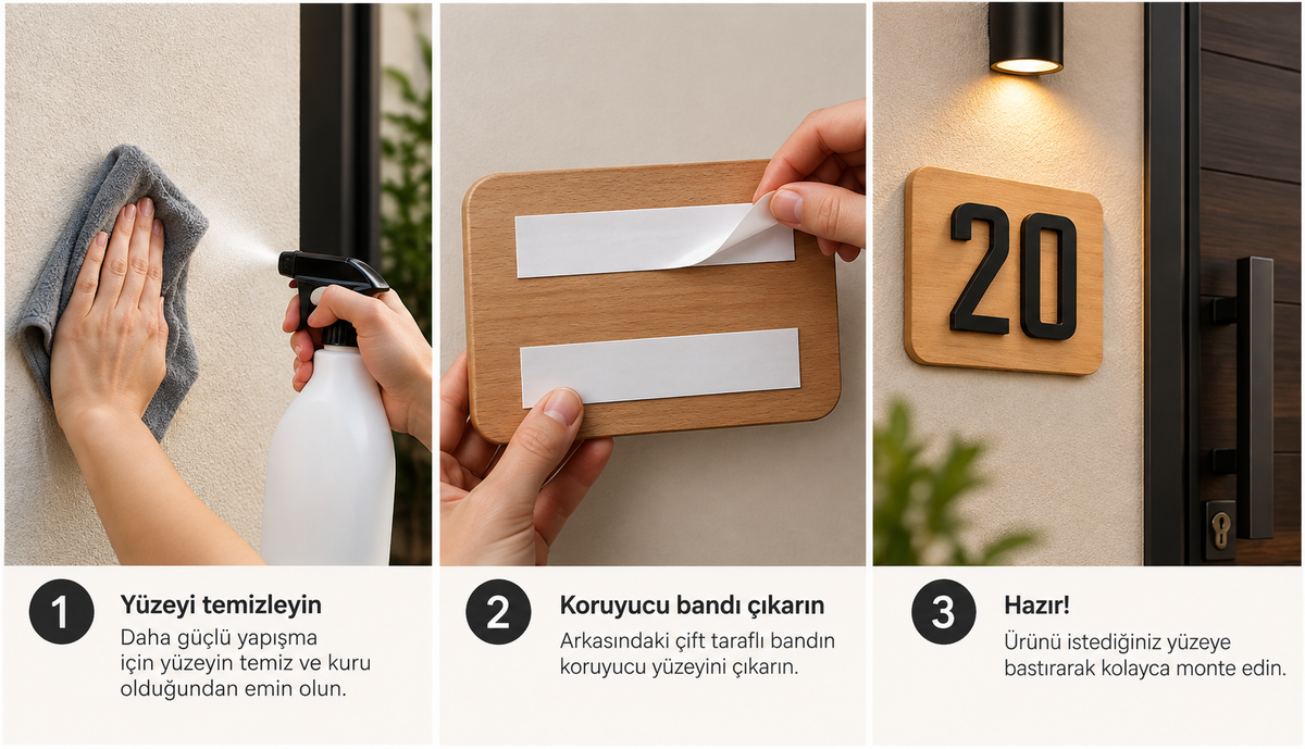 Ahşap Kapı Numarası