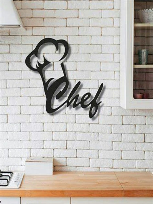 Mutfak Chef Temalı MDF Duvar Yazısı Tablo Panosu