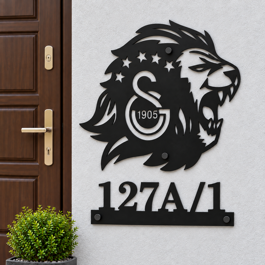 Kişiye Özel Galatasaray Logolu Kapı Numarası