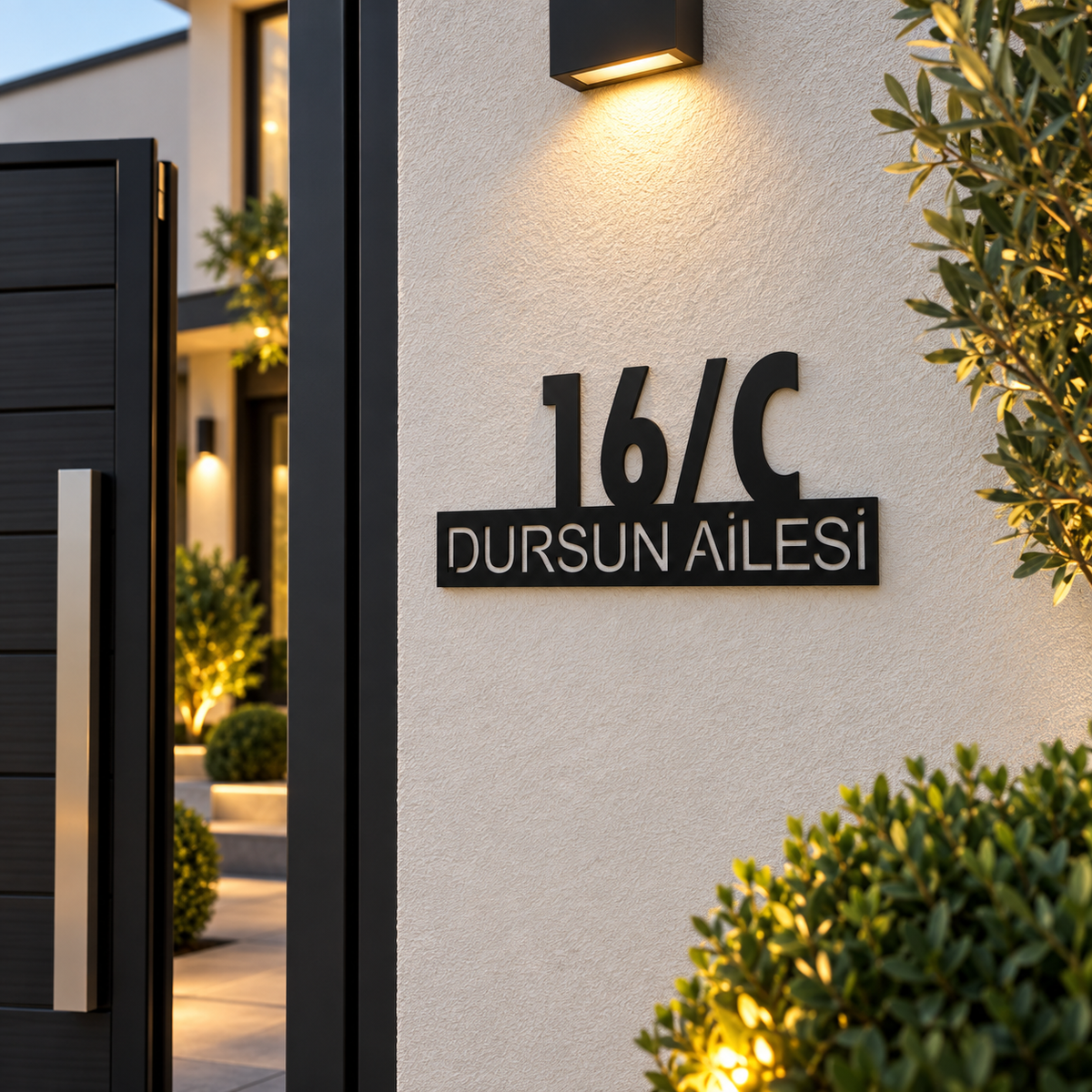 Kişiselleştirilmiş Kişiye Özel Daire Apartman Villa Kapı Numarası