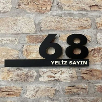Kişiselleştirilmiş Kişiye Özel Daire Apartman Villa Kapı Numarası