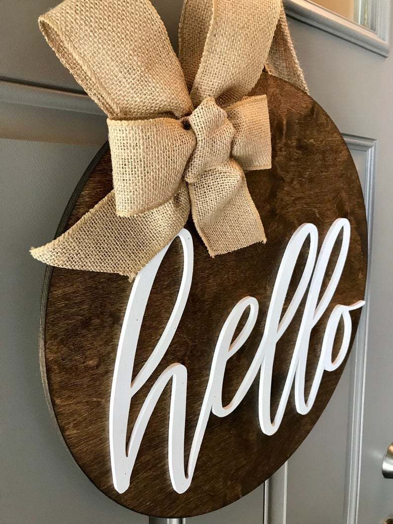 Kapı Süsü Merhaba Çelenk Hello