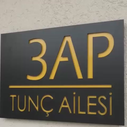 Kişiye Özel Gold Kapı Numarası | Dış Cepheye Uygun