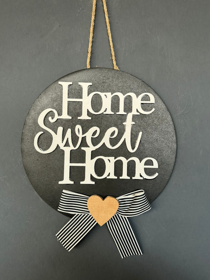 Home Sweet Home Kurdeleli Kalpli Kapı Süsü