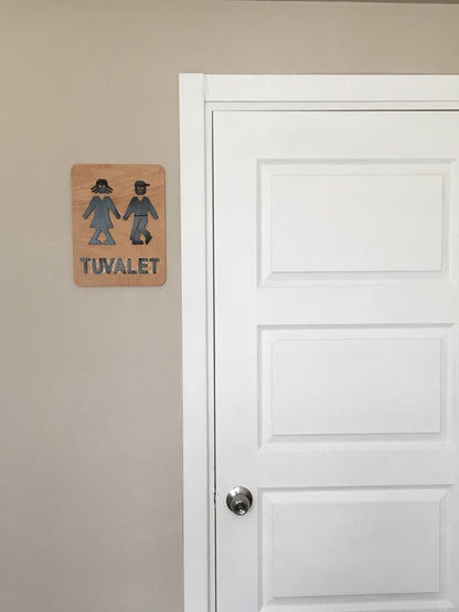 Wc Tuvalet Banyo Kapı Süsü Kadın Erkek Kapı İşareti