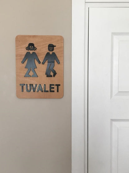 Wc Tuvalet Banyo Kapı Süsü Kadın Erkek Kapı İşareti